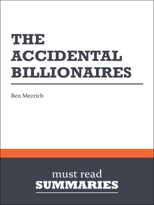 cover image of The Accidental Billionaires - Ben Mezrich